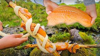 Youve never seen SALMON cooked like this  Relaxing ASMR in Nature [upl. by Dermott]