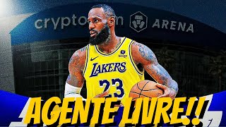 🚨 URGENTE 🚨 LeBron James se torna AGENTE LIVRE [upl. by Mallis]