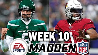 Jets at Cardinals  Week 10 Madden Simulation [upl. by Akital6]