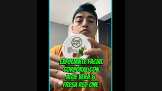 Exfoliante Facial Corporal Con Aloe Vera Fresa Red One 450ml [upl. by Gilly]