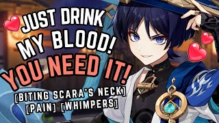 Soft BF Scaramouche pleads you to bite his neck 😳 Scaramouche x Listener ASMR Vampire Listener [upl. by Sacha]