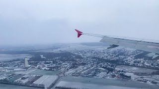 Landing in ViennaSchwechat International Airport LOWW VIE  Lauda Airbus A320232  Flughafen Wien [upl. by Ransome]