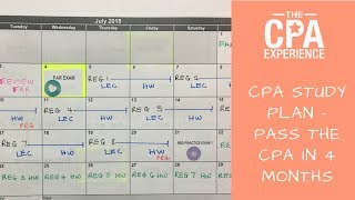 CPA Study Plan  How to Pass the CPA in 4 Months [upl. by Esilram]