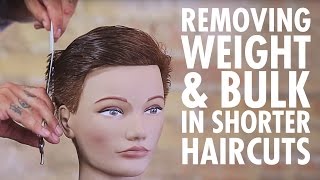 Texturizing Technique for Weight amp Bulk Removal in Shorter Haircuts [upl. by Warila938]