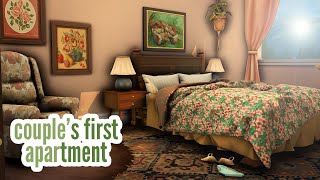 couples first apartment \\ The Sims 4 CC speed build [upl. by Ayotas]