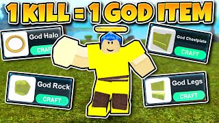 1 KILL  1 GOD ITEM CHALLENGE ROBLOX BOOGA BOOGA [upl. by Valenba121]