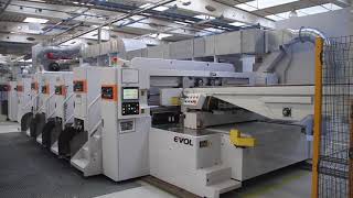 Model install Mitsubishi EVOL 100 flexo folder gluer in Bilgoraj Poland [upl. by Aiken]