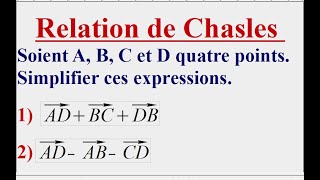 Comment appliquer la relation de Chasles [upl. by Yort116]