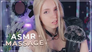 ASMR  Intense SCALP MASSAGE 🤍 oil gloves visuals fluffy blueyeti lavender🌾 [upl. by Boiney756]