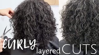 CURLY haircut with layers [upl. by Hathcock648]