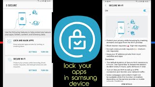 SSECURE APPS LOCK IN SAMSUNG [upl. by Etnaud]