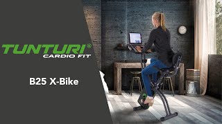 Tunturi Cardio Fit B25 XBike  Opklapbare hometrainer met rugleuning  Fitness Fiets NL [upl. by Ham]