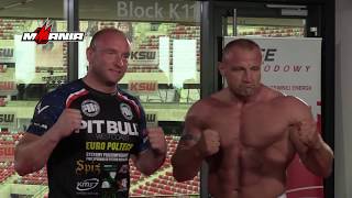 Mariusz Pudzianowski vs Tyberiusz Kowalczyk FACE TO FACE [upl. by Brennen]