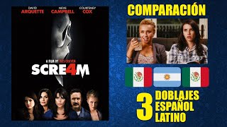 Scream 4 2011 Comparación de 3 Doblajes Latinos  Original y Redoblajes  Español Latino [upl. by Philipps]