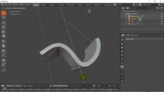 Blender Bend Object using Curve Modifier Blender 28 [upl. by Aizek559]