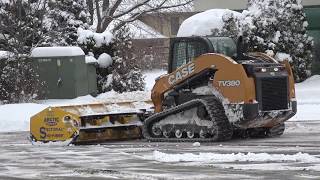 Compact Track Loader Plowing with Arctic Sectional 14LD [upl. by Nuzzi]