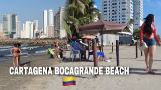 Beach Walk CARTAGENA BOCAGRANDE COLOMBIA 🇨🇴 2023 [upl. by Craw440]