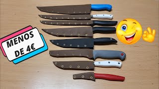 COMO HACER FUNDAS PARA CUCHILLOS DE COCINA fáciles y económicas [upl. by Marston431]