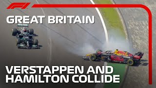 Verstappen amp Hamilton Collide At Silverstone  2021 British Grand Prix [upl. by Intyrb404]