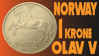 1 KRONE NORWAY Olav V [upl. by Fleeman]