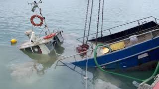 How to Salvage a Sunken Fishing Boat in Portsmouth Harbour [upl. by Lorrac]