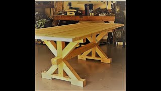 DIY Farmhouse Table Made Easy [upl. by Asirrac]