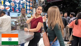 How Indians treat Foreigner in INDIA  Local Indian STREET FOOD spot [upl. by Maighdiln]