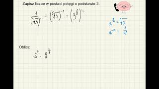 Zapisz liczbę w postaci potęgi o podstawie 3 [upl. by Atazroglam]