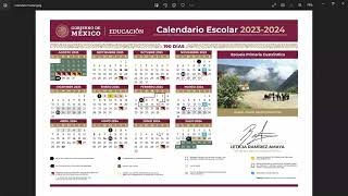 Calendario Escolar 2023 2024 SEP [upl. by Nasah]