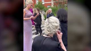 Hannah Waddingham confronts photographer at Olivier Awards in London [upl. by Leisha626]