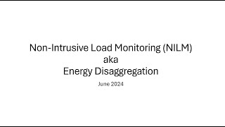 Non Intrusive Load Monitoring  NILM aka Energy Disaggregation [upl. by Kittie68]