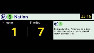 RATP Annonce SIEL métro 6  2024 [upl. by Yaras]