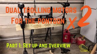 Dual trolling motor bracket for my pontoon boat Part 1 [upl. by Lindi731]