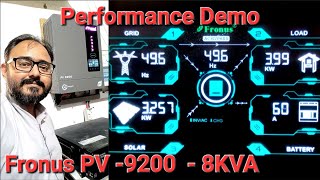 Fronus 8KVA  Pv9200 Overview amp Performance [upl. by Ardie498]