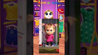 Masha Makeover and Costume by My Talking Angela 2 shorts mytalkingangela2 cosplay [upl. by Amathist]