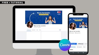 PORTADA PARA PAGINA DE FACEBOOK MEDIDAS PARA CELULAR Y PC Tutorial Con Canva Paso A Paso 2024 [upl. by Aneeroc]