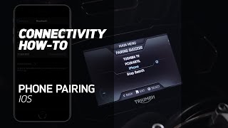 MY TRIUMPH CONNECTIVITY HOWTO  Pair your Phone iOS [upl. by Neirol]