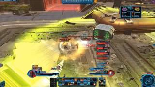 SWTOR 4 0 Powertech Tank Arena PvP with Sorcerer Healer [upl. by Oiuqise]