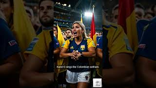 Karol G Sings Colombian National Anthem at Copa América Final 2024 [upl. by Nylirehc]