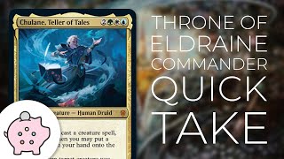 Chulane Teller of Tales  Throne of Eldraine Spoiler  EDH  Budget  Lands  Commander Quick Take [upl. by Hera]