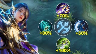 LESLEY SECRET 1 HIT DELETE BUILD REVEALED try this recommended build and emblem  MLBB [upl. by Nwahsit]