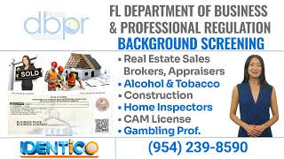 Florida DBPR License Fingerprinting amp Background Screening [upl. by Doroteya]