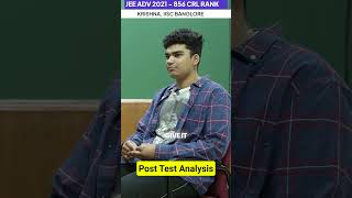 PostTest Analysis during JEE Preparation  JEE Motivation iitmotivation iiscbangalore shorts [upl. by Eillib]