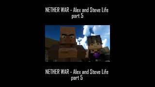 NETHER WAR Part 5 🗿🔥🗡️ steveandalexminecraftanimation [upl. by Ttenneb]