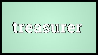 Treasurer Meaning [upl. by Oyr]