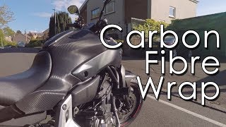 Carbon Fibre Motorcycle Vinyl Wrap  MT07 [upl. by Meagher]