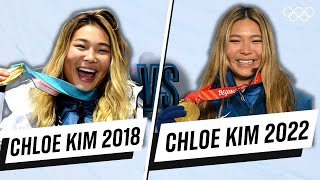 Back to Back Gold 🥇🔥 Chloe Kim 2018 🆚 Chloe Kim 2022  Snowboard Halfpipe [upl. by Ahcrop]