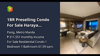 1BR Preselling Condo For Sale Haraya Residences Shang Properties Bridgetowne Rosario Pasig City [upl. by Ellenar194]