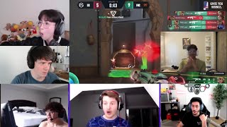 Valorant prosstreamers reacts to FNC Leos ACE against GX [upl. by Nagud]