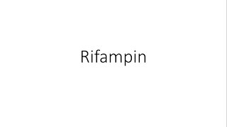 Rifampin  Rifampicin  Pharmacology [upl. by Carissa790]